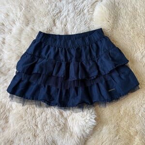 Abercrombie & Fitch Navy Elastic Waist Mini Skirt